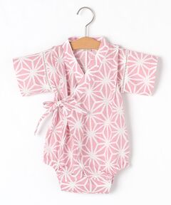 petit main / プティマイン ロンパース | 麻の葉柄甚平ロンパース