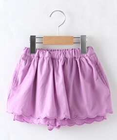 petit main / プティマイン ミニ・ひざ丈スカート | スカラップキュロットスカート