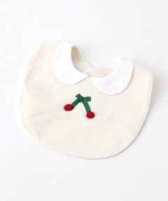 petit main / プティマイン スタイ・ビブ | レース襟つきチェリースタイ