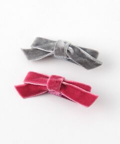 petit main / プティマイン ヘアピン | ベロアリボンクリップ2個セット