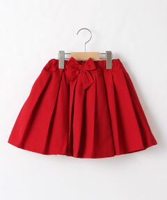 petit main / プティマイン ミニ丈・ひざ丈ワンピース | リボンつきグログランプリーツスカート