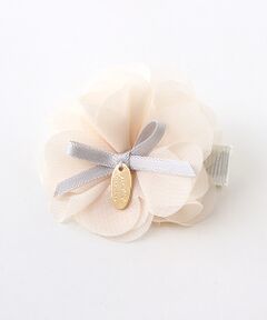 petit main / プティマイン ヘアピン | リボンつきシフォンフラワーヘアクリップ