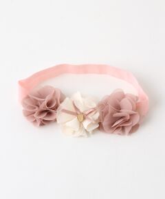 petit main / プティマイン カチューシャ・カチューム・その他 | リボンつきシフォンフラワーヘアバンド