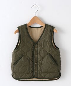 petit main / プティマイン ベスト | リバーシブルキルティングベスト
