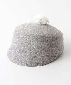 petit main / プティマイン ハンチング・キャスケット・ベレー帽 | ポンポンつきキャスケット