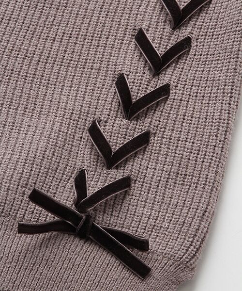 petit main / プティマイン ニット・セーター | 袖切り替えレイヤード風ニット | 詳細1