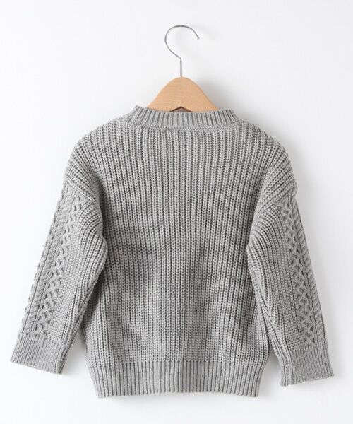 petit main / プティマイン ニット・セーター | 編み地切り替えハイネックニットセーター | 詳細2