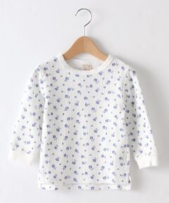 花柄ワッフルTシャツ