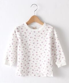 花柄ワッフルTシャツ