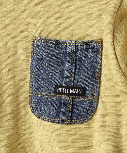 petit main / プティマイン カットソー | デニムポケット切り替えTシャツ | 詳細2