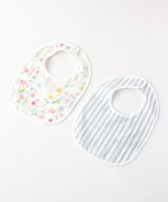 petit main / プティマイン スタイ・ビブ | 総柄ガーゼスタイ2枚セット