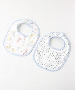 petit main / プティマイン スタイ・ビブ | 総柄ガーゼスタイ2枚セット