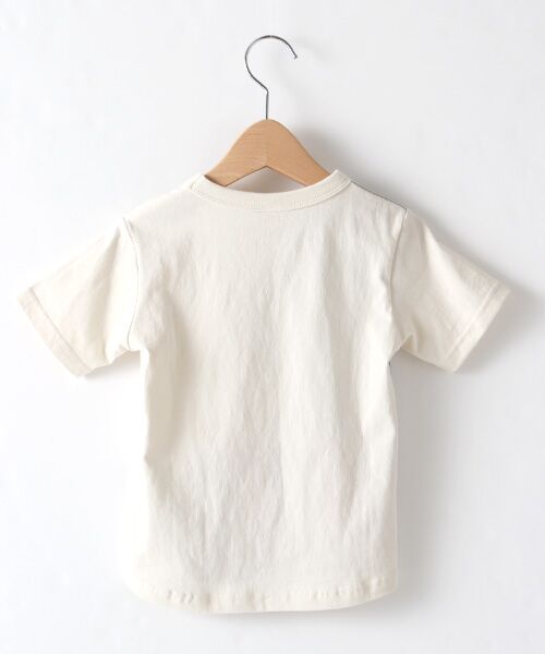 petit main / プティマイン Tシャツ | チェックストライプ切り替えTシャツ | 詳細1