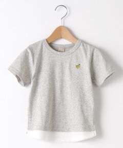 ワンポイントバナナ裾ワッフルTシャツ