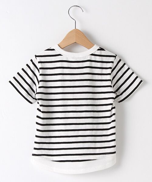 petit main / プティマイン Tシャツ | ワンポイントバナナ裾ワッフルTシャツ | 詳細1