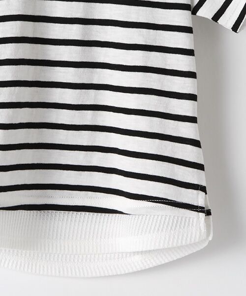petit main / プティマイン Tシャツ | ワンポイントバナナ裾ワッフルTシャツ | 詳細3