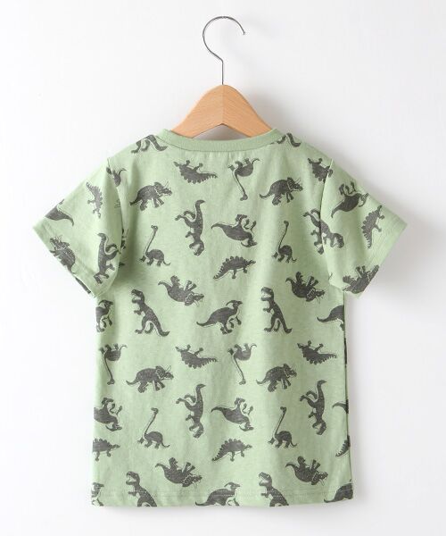 petit main / プティマイン Tシャツ | 恐竜総柄Tシャツ | 詳細1