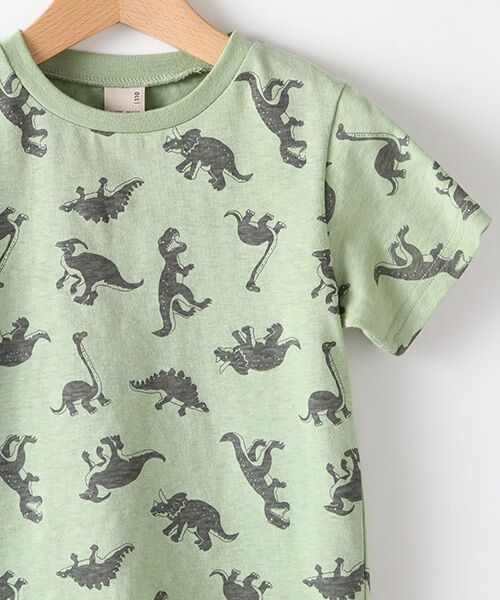 petit main / プティマイン Tシャツ | 恐竜総柄Tシャツ | 詳細2