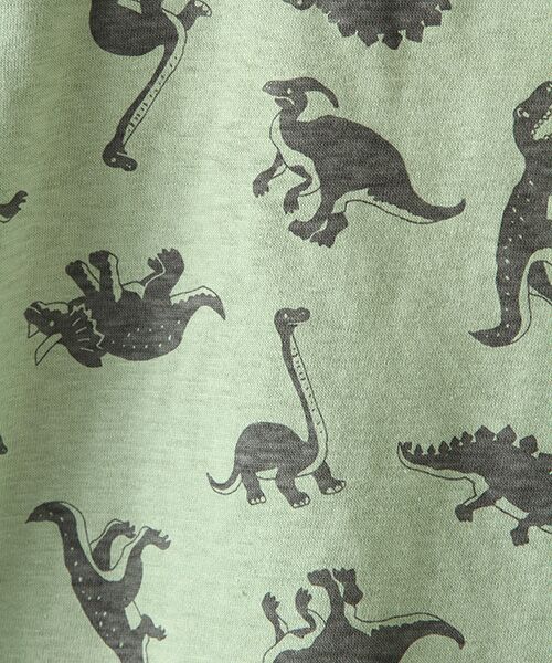 petit main / プティマイン Tシャツ | 恐竜総柄Tシャツ | 詳細4