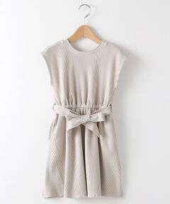 petit main / プティマイン ミニ丈・ひざ丈ワンピース | リボンベルトカットワンピース