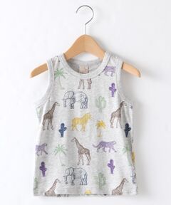 petit main / プティマイン タンクトップ | 接触冷感 総柄タンクトップ