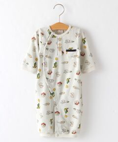 petit main / プティマイン ロンパース | アニマル総柄2WAYオール