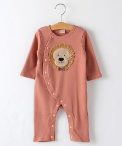 petit main / プティマイン ロンパース | 裏毛 アニマルパクパクカバーオール