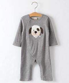 petit main / プティマイン ロンパース | 裏毛 アニマルパクパクカバーオール