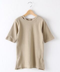 衿スリットTシャツワンピース