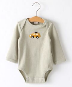 petit main / プティマイン ロンパース | ニット車ポケットロンパース