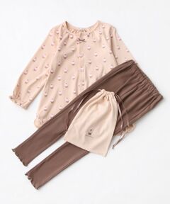 petit main / プティマイン ルームウェア | カップケーキ総柄パジャマセット