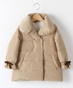 petit main / プティマイン ミリタリージャケット・コート | 裏ボア ダブルボタン中綿コート