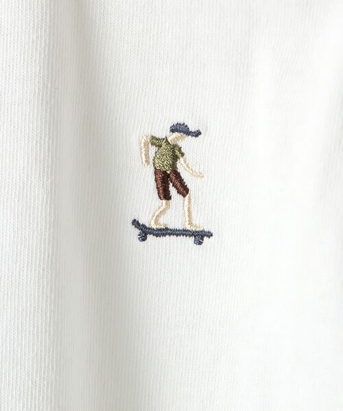 petit main / プティマイン Tシャツ | スケーター刺しゅうボトルネックTシャツ | 詳細1