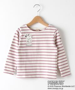 【PEANUTSコラボ】 スヌーピーボーダー柄Tシャツ