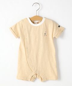 petit main / プティマイン ロンパース | オーガニックコットン スケボーワンポイント刺しゅうロンパース