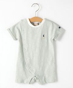 petit main / プティマイン ロンパース | オーガニックコットン スケボーワンポイント刺しゅうロンパース