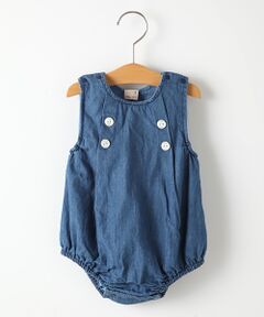 petit main / プティマイン サロペット・オールインワン | 飾りボタンサロペット