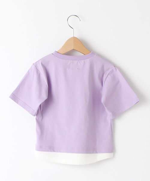 petit main / プティマイン Tシャツ | オーガビッツ レイヤード風ロゴ刺しゅうTシャツ | 詳細3