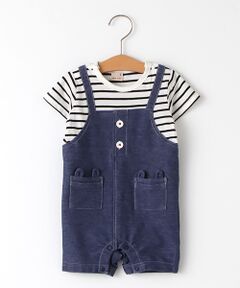 petit main / プティマイン ロンパース | サロペットドッキングカバーオール