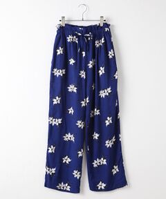 petit main / プティマイン チノ・ワークパンツ | ユリ柄ロングパンツ