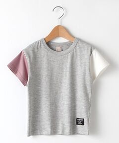 袖配色切り替えTシャツ