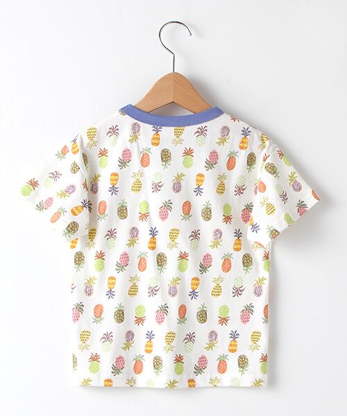 petit main / プティマイン Tシャツ | USAコットン フルーツ総柄Tシャツ | 詳細1