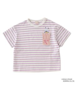 【DISNEY/PIXAR】 モンスターズ・インクデザイン 扉ワンポイントボーダーTシャツ