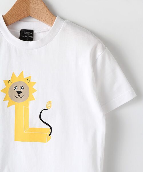petit main / プティマイン Tシャツ | オーガニックコットン 動物アルファベットTシャツ | 詳細2