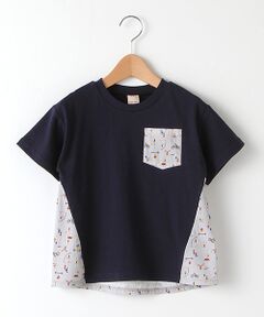 petit main / プティマイン Tシャツ | スポーツ柄切り替えTシャツ