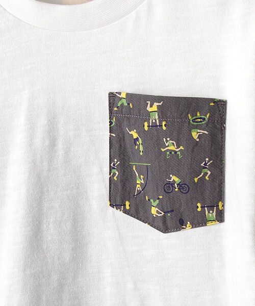 petit main / プティマイン Tシャツ | スポーツ柄切り替えTシャツ | 詳細1