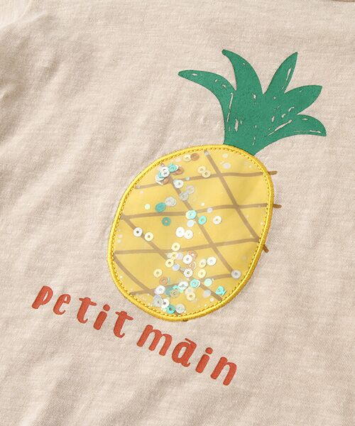 petit main / プティマイン Tシャツ | 南国シアーアップリケTシャツ | 詳細4