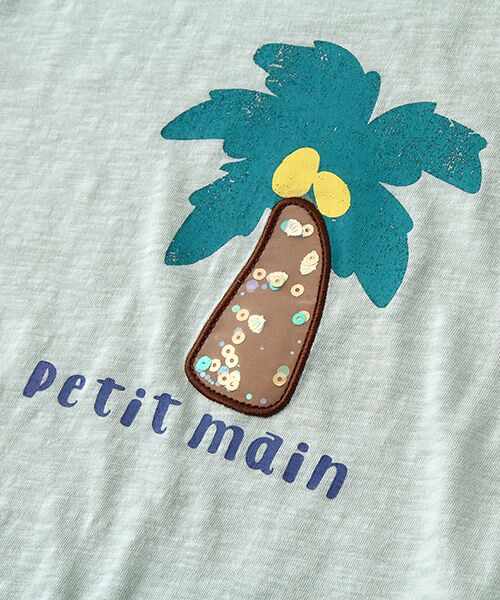 petit main / プティマイン Tシャツ | 南国シアーアップリケTシャツ | 詳細5