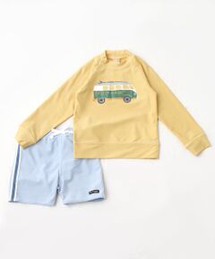 車プリントTシャツ×パンツ水着セット【SWIM】