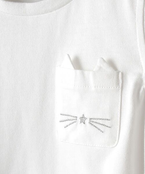 petit main / プティマイン Tシャツ | オーガニックコットン 胸ポケットAラインTシャツ | 詳細1